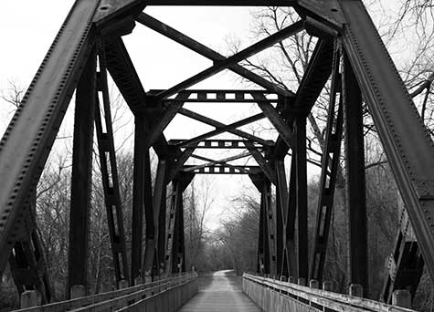 black and white bridge photo