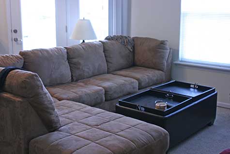 couch in apartment