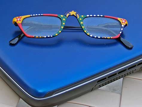 colorful reading glasses