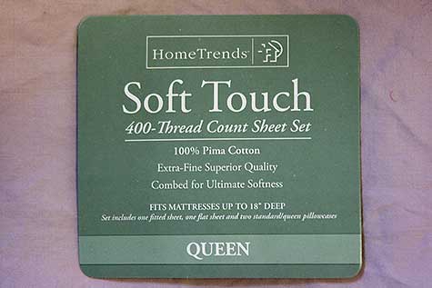cotton sheet label