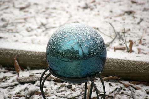 snowy reflection ball