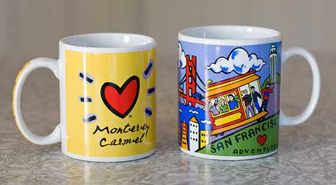 california vacation mugs