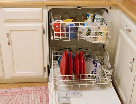 dishwasher loaded with dishes