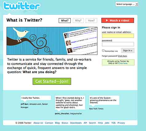 twitter front page