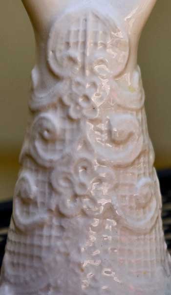 closeup of ceramic hand