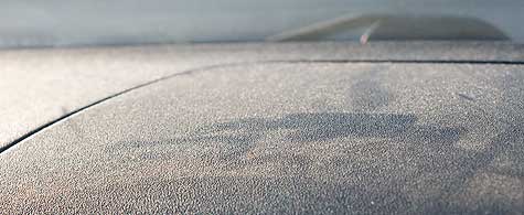 dust on the dashboard