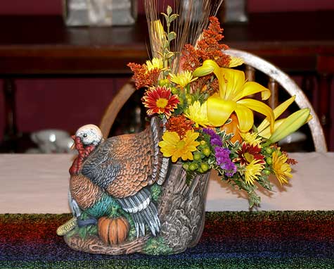 Thanksgiving table arrangement