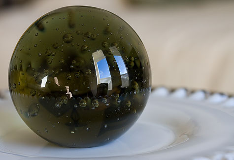 green-paperweight-reflection
