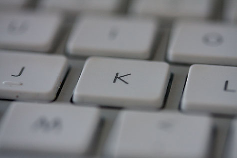 k key on keyboard