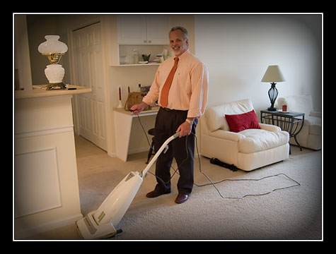 male-vacuuming