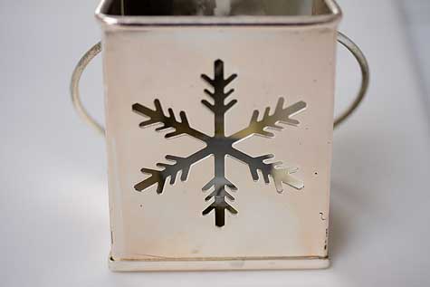 snowflake candle holder