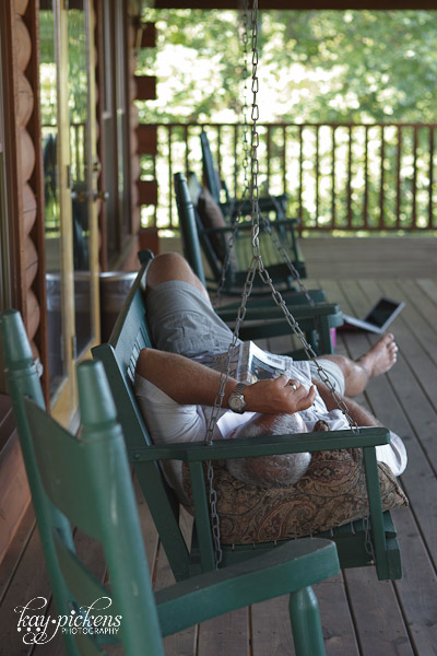 resting on the porch