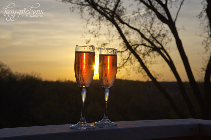 Champagne for Two at Sunset