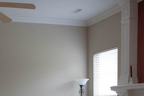 Crown molding in family room