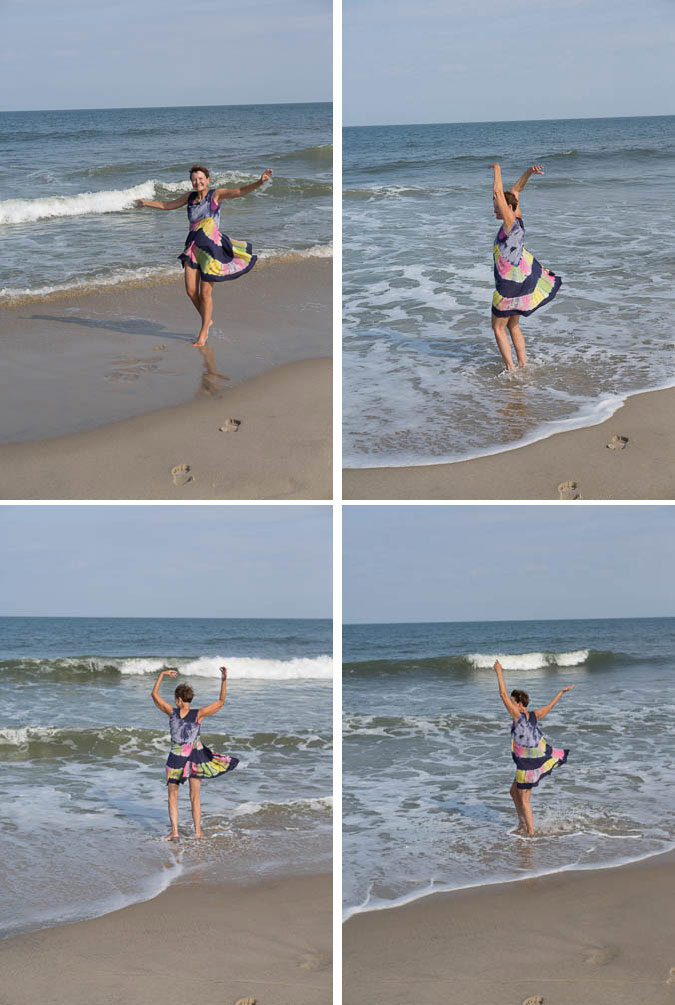 Dancing on the beach in Hatteras