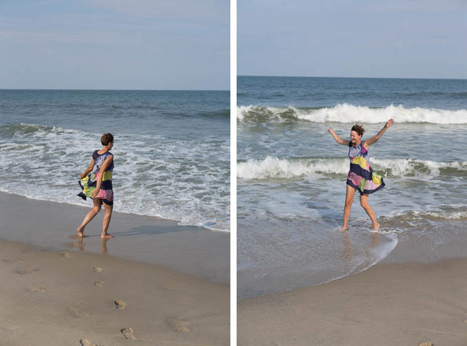 Dancing on the beach in the Outer Banks