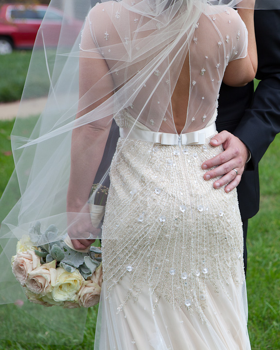 back of wedding dress