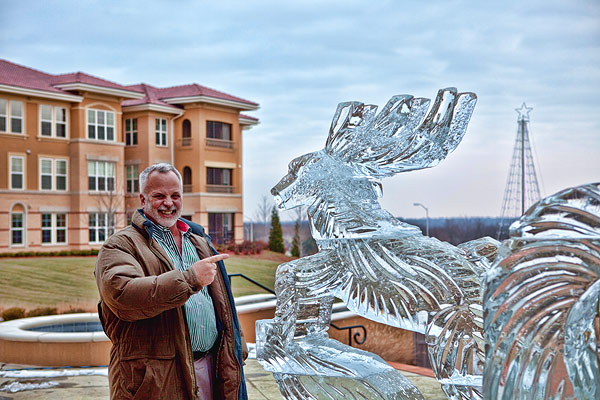 ice sculpture sleigh