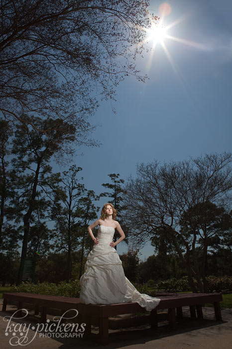bride in full sun with off camera flash