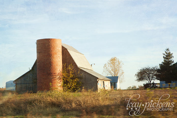 old barn in fall afternoon light