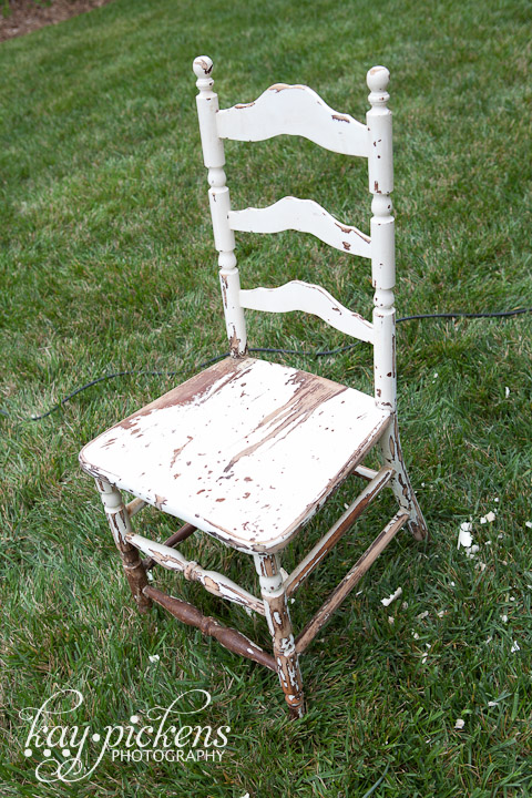 old white chair