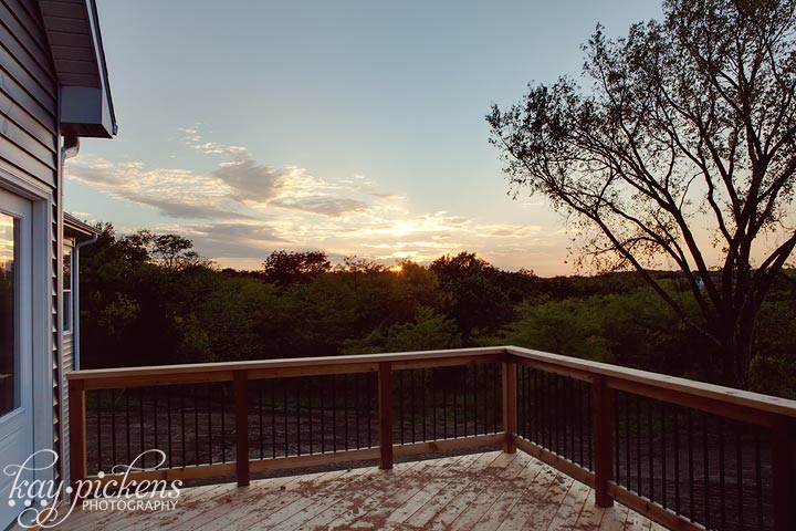 sunset view from deck